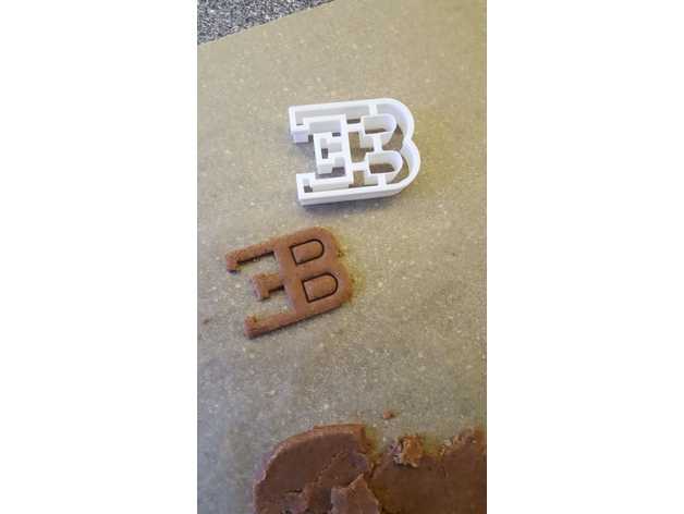 cortador de galletas bugatti logotipo eb cocina comedor la navidad 3D print model - Mito3D