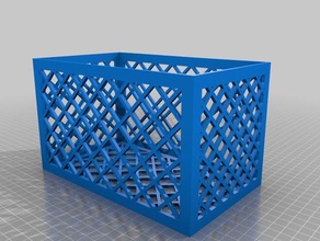 large grid container containers customized 3d print model - Mito3D