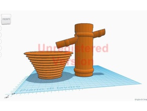 fontanella zen arredamento bambù vaso di fiori 3d print model - Mito3D