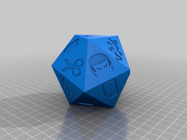 roche papier ciseaux lézard spock mourir dés 3D print model - Mito3D