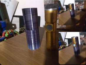 usb led flashlight cover -shield lf000u01 diy housing rechargeable 3d print model - Mito3D