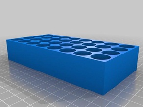 4x8 4ml 25mm deep vial rack tool holders boxes customized 3d print model - Mito3D