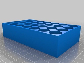 4x7 4ml 25mm deep vial rack tool holders boxes customized 3d print model - Mito3D