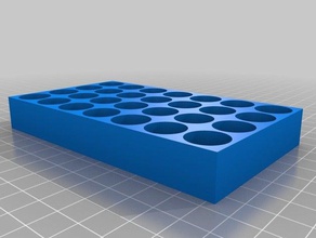 4x7 4ml 15mm deep vial rack tool holders boxes customized 3d print model - Mito3D