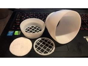 water filter based cotton pad kitchen dining cup 3d print model - Mito3D