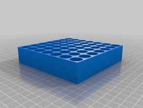7x7 4ml 25mm deep vial rack tool holders boxes customized 3d print model - Mito3D