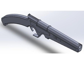 pistola adereços arma 3d print model - Mito3D