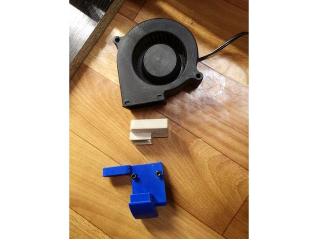 grand fan de turbine adaptateur clone prusa i3 3d l'imprimante accessoires conduits ventilation 3D print model - Mito3D