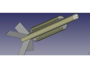 s-cachorro-quente voando modelo de foguete veículos 3d print model - Mito3D
