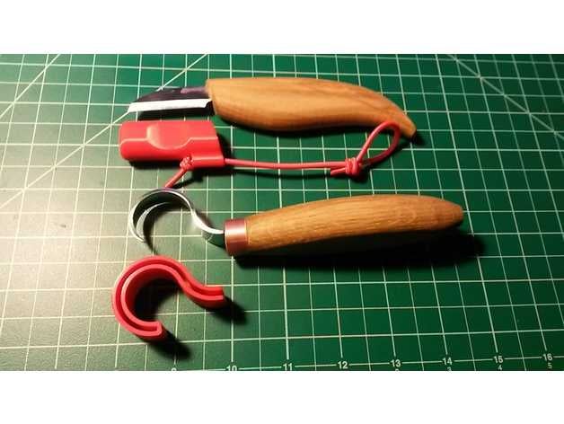 beavercraft wood carving knife sheaths tool holders boxes carve gouge knives spoon widdle 3D print model - Mito3D