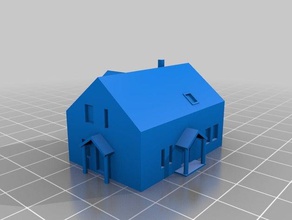 Fince modern 1300 1600 ev binalar yapılar 3mm 6 mm minyatür wargames wargame arazi 3d print model - Mito3D