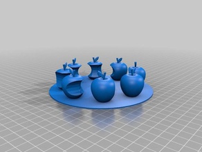 zoetrope plate apples other 3d print model - Mito3D