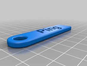 ping key chain accessories customized 3d print model - Mito3D