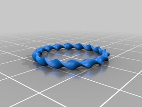 twisted-ring 3d drucken 3d print model - Mito3D