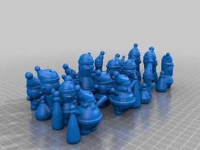 16 aleatório santa esculturas personalizado 3d print model - Mito3D