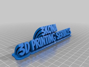 meu personalizados varrendo 2-linha de placa nome office 3d print model - Mito3D