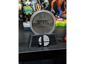 super smash bros derradeira moeda de suporte vídeo jogos 3d print model - Mito3D