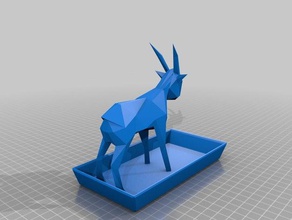 goat plate organization jewlery organizer tray 3d print model - Mito3D