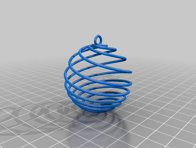 4 spiralsball christmas decor 3D print model - Mito3D