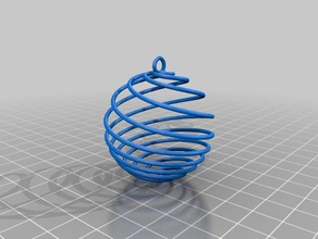 4 spiralsball christmas decor 3d print model - Mito3D