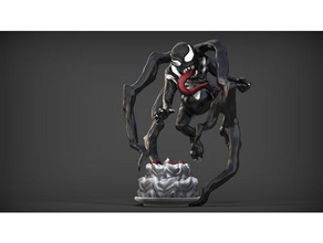 Mollige venom low-poly Menschen marvel spiderman 3d print model - Mito3D
