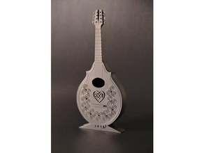 celticmandolinincenseholder music incense holder ireland 3d print model - Mito3D