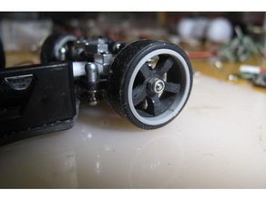 2 pezzo 128 scala racing wheel hobby 3d print model - Mito3D