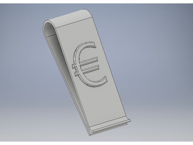 euro clipe organização dinheiro clip de titular 3D print model - Mito3D