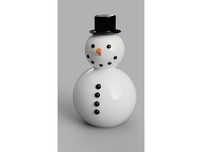 snowman multi-color sculptures mosaicpalette mosaic palette multicolor snow man 3d print model - Mito3D