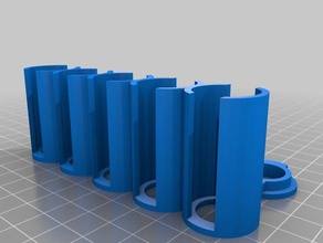 my customized parametric coin storage tubes cap 2cent 2&euro organization 3d print model - Mito3D