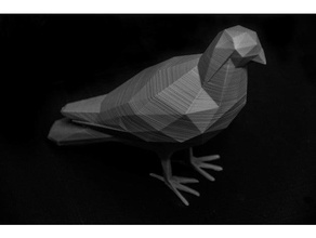lowpolypigeon animais 3d animal pássaro aves lowpolygon lowpoly 3d print model - Mito3D