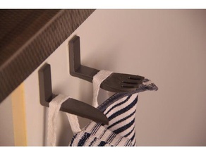 towelhooksfork&knife kitchen dining household towel hanger hook 3d print model - Mito3D