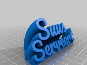 suus serveert office personalizado 3d print model - Mito3D
