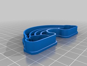 arco iris del cortador de la galleta alimentos beber cookiecutter 3d print model - Mito3D