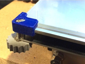 cama de cristal clip v2 3d la impresora partes borosilicato vidrio 3d print model - Mito3D