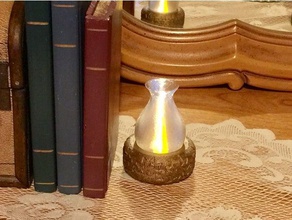 tea light oil lamp remix larger tealights decor battery operated glass globe led candle holder nsfw old fashioned retro victorian vintage 3d print model - Mito3D