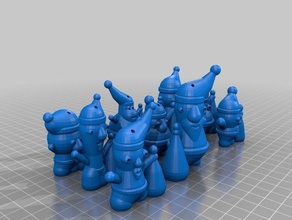 santa claus random also sculptures customized 3d print model - Mito3D