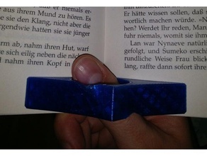 livro amigo ângulo hobby bookfriend bookholder ficha bookring titular anel com a mão esquerda uma só 3d print model - Mito3D