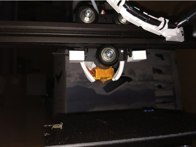 simple axe des x support de ceinture tronxy cr10 3d l'imprimante pièces clip gt2 courroie 3D print model - Mito3D