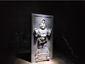 santa carbonite decor christmas chrome gift han solo holidays jabba hut claus sota star wars statue support supportless thtien 3d print model - Mito3D