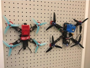pegboard hookpegboard drone mounts tool holders boxes fpv organization mount quadcopter 3d print model - Mito3D