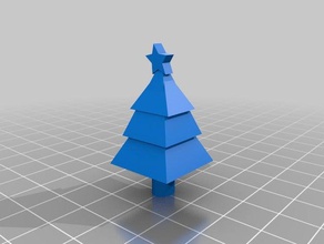 christmas tree 3d printing decoration fun simple 3d print model - Mito3D