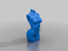 mulher corpo do vaso, de modo fixo esculturas 3d print model - Mito3D