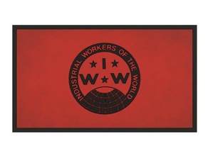 bandera de la iww signos logotipos sindicato trabajadores político ideología política el socialismo socialista 3d print model - Mito3D
