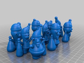 benim de Noel Baba rastgele özelleştirilmiş heykeller 3d print model - Mito3D