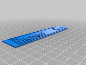 meine maßgeschneiderte Geschenk-tag-Schneeflocke michael Zeichen logos 3d print model - Mito3D