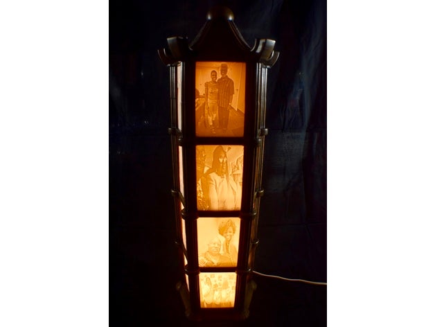 modulare lithophane Laterne Dekor Dekoration Dekorative Familie home decor Lampe led - leds led-Lampen led-Licht Licht stehen 3D print model - Mito3D