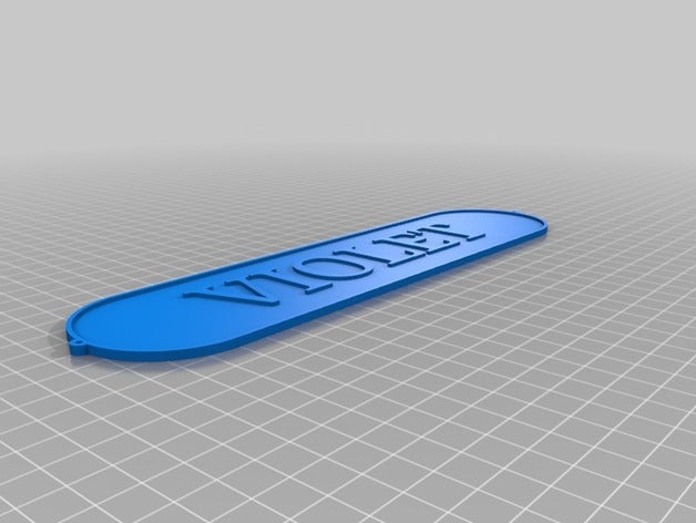 Violett-Plakette - Organisation angepasst 3D print model - Mito3D