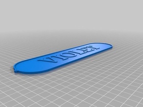 violeta placa organização personalizado 3d print model - Mito3D
