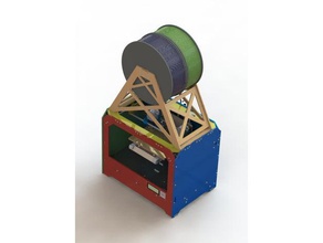dual jumbo 35kg spool holder plywood replicator 3d printer accessories 3d print model - Mito3D